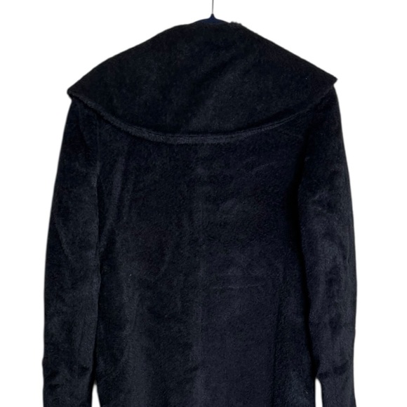 NWT Jones New York Shawl Collar Long Wool Coat Trench Black gorpcore clean girl - Picture 4 of 8